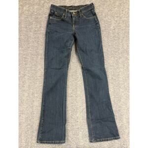 Wrangler Q-Baby Bootcut Jeans No Gap Waistband Dark Wash Women's Size 3/4x33
